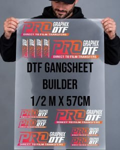 DTF gang sheet builder, half a metre x 57 cm