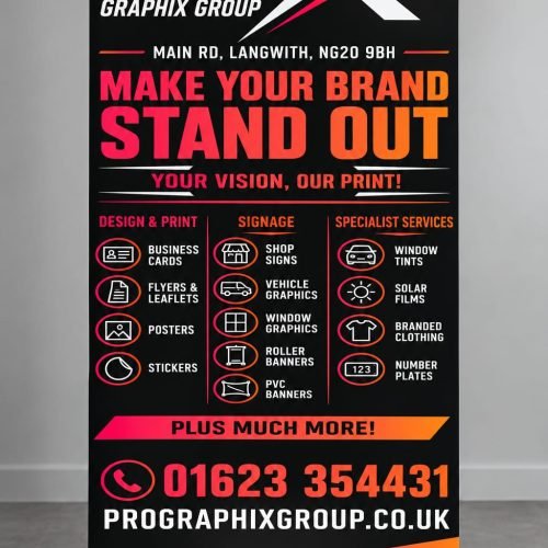 Printed roller banner by Pro Graphix DTF